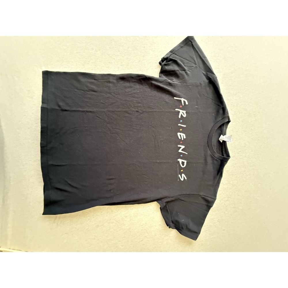 Friends Cut on Woman's Tshirt Black Size Medium